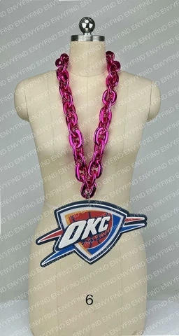 New NBA OKLAHOMA CITY THUNDER Gameday BIG Fan Chain HOT PINK Fanchain Cover