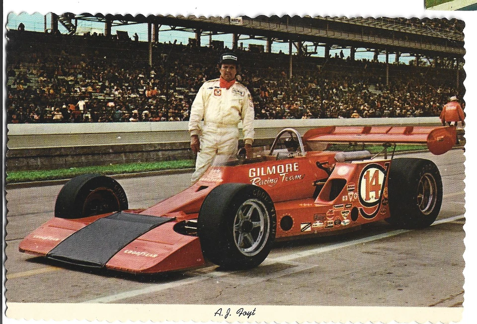 A J FOYT & 1973 GILMORE RACING TEAM SPECIAL #14- 4X6" POSTCARD - Image 1 of 1
