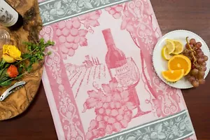 Wine Jacquard Kitchen Tea Towel Dish Cloth Vineyard Wall Hanging European - Picture 1 of 4