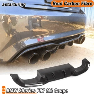 Fit For BMW F87 M2 Coupe 2016-2020 REAL Carbon Rear Bumper Diffuser Spoiler Lip - Picture 1 of 10