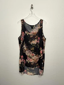 Torrid Floral Sheer Chiffon Tank Hi Low 2 2X 18/20 - Imagen 1 de 5