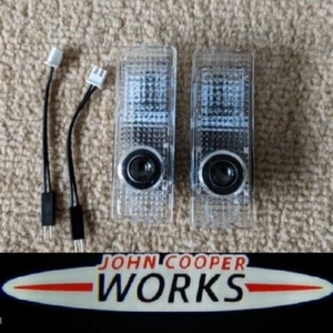 R56 MINI Cooper S JCW John Cooper Works Logo Door Entry Puddle Floor LED Lights - Picture 1 of 5