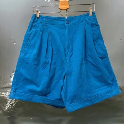 Pantalones Cortos De Colección Talla 14 HUNT CLUB Verde Azulado Años 90 Cintura Alta Plisados Mamá Bolsillos de tiro alto Foto 1 de 4