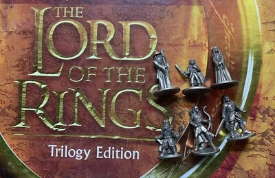 Monopoly Lord Of The Rings Trilogy Lot 6 NLP Inc LOTR Pewter Game Pieces Tokens - Image 1 of 4