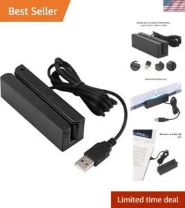 Elegant USB Card Reader: Efficient 3 Track Magstripe Swipe for Any Device - Photo 1/9