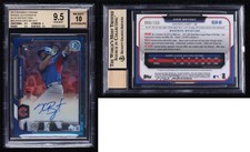 2015 Bowman Chrome Blue Refractor Kris Bryant BGS 9.5 GEM MINT Rookie Auto RC