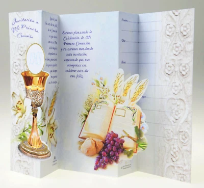 Invitaciones de Primera Comunion Spanish First Communion Invitations Favors - Image 1 of 4