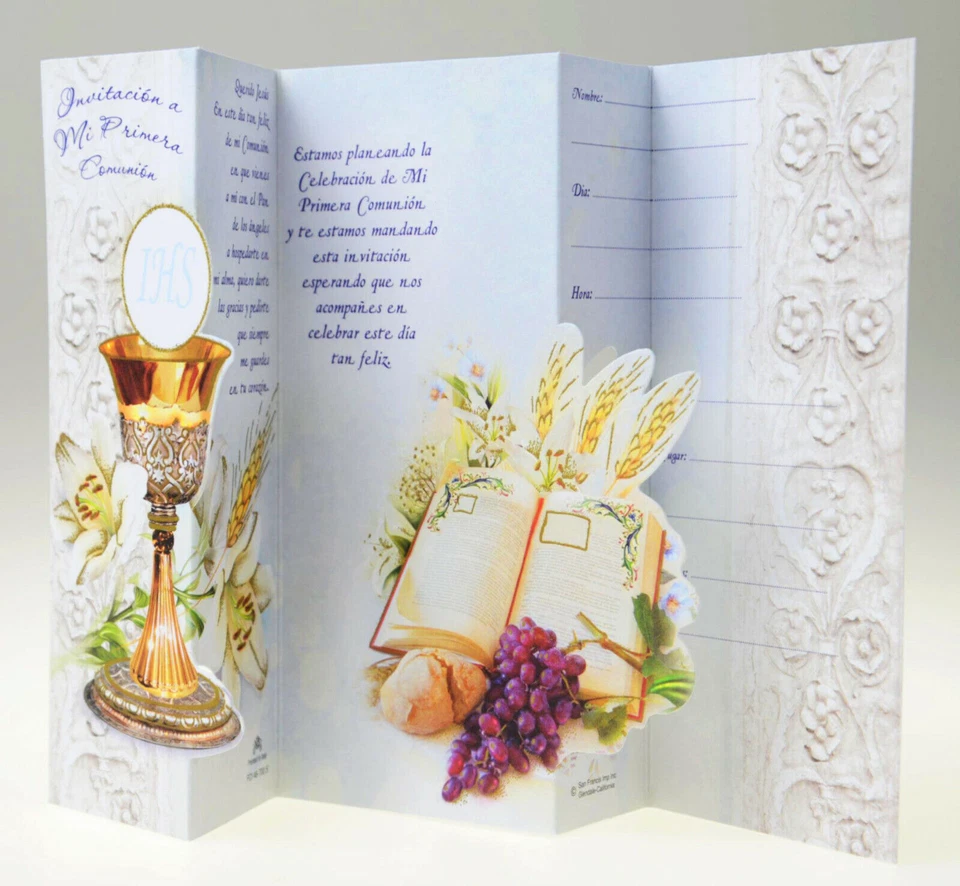 Invitaciones de Primera Comunion Spanish First Communion Invitations Favors - Image 1 of 4