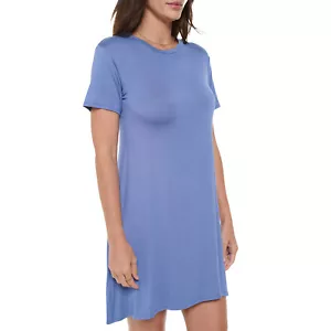 Women's Short Sleeve Midi T-Shirt Dress, Casual Cute Loose Swing Tunic Dress, Tr - Picture 1 of 54