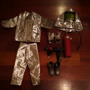1966 G I Joe 12" Action Pilot Crash Crew Outfit Fire Fighter Accessories HASBRO - Picture 1 of 10
