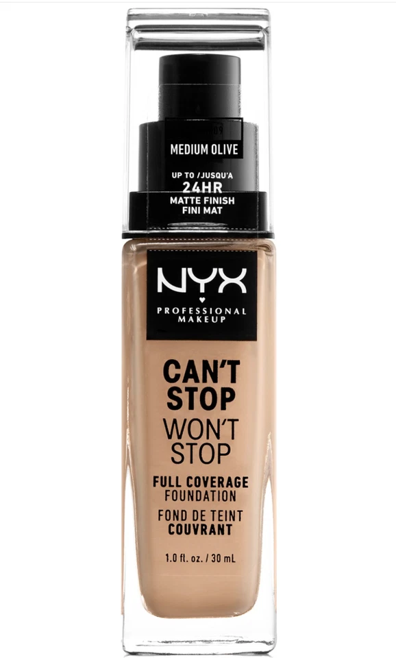 NYX Professional 24hr Full Coverage Matte Finish Foundation 09 Medium Olive