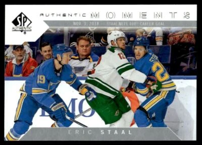 2018-19 SP AUTHENTIC MOMENTS Eric Staal Minnesota Wild #115 - Image 1 of 2