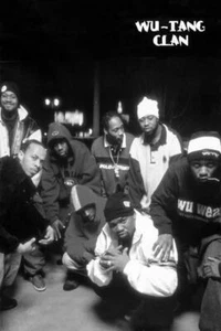 Wu-Tang Clan Group Shot Black & White Poster 24 x 36 - Picture 1 of 1