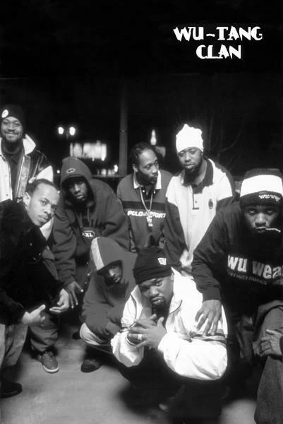 Wu-Tang Clan Group Shot Black & White Poster 24 x 36 - Image 1 of 1