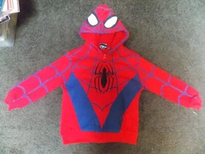Marvel Spiderman Hoodie Kids 5T Full Zipper, Lined - Picture 1 of 2
