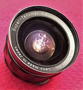 ASAHI F/4.5 20MM SUPER TAKUMAR ULTRA WIDE ANGLE LENS M42 PENTAX BODIES EXC COND - Picture 1 of 9