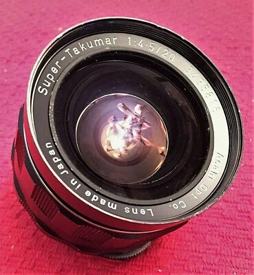 ASAHI F/4.5 20MM SUPER TAKUMAR ULTRA WIDE ANGLE LENS M42 PENTAX BODIES EXC COND - Image 1 of 4