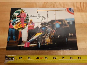Jeanie Booz Bitch'n Racing Vintage NHRA Top Dragster Foto Autografiada Firmada - Imagen 1 de 2