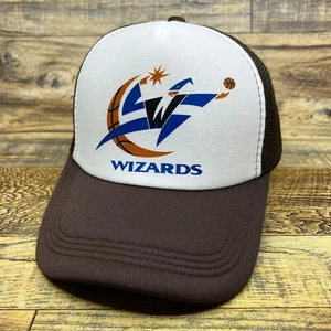 Washington Wizards Mens Trucker Hat Brown Snapback Basketball Baseball Cap - Picture 1 of 8