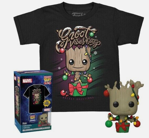 Funko Pocket Pop!& Tee: Guardians of The Galaxy - Holiday Groot