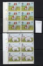 1979 DOGS SG1075-8 cylinder  Blocks of 6  MNH flaw w404a