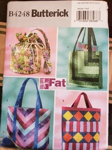 Butterick B4248. Fat Quarter Taschen. 4 Styles. Ungeschnitten. - Bild 1 von 2