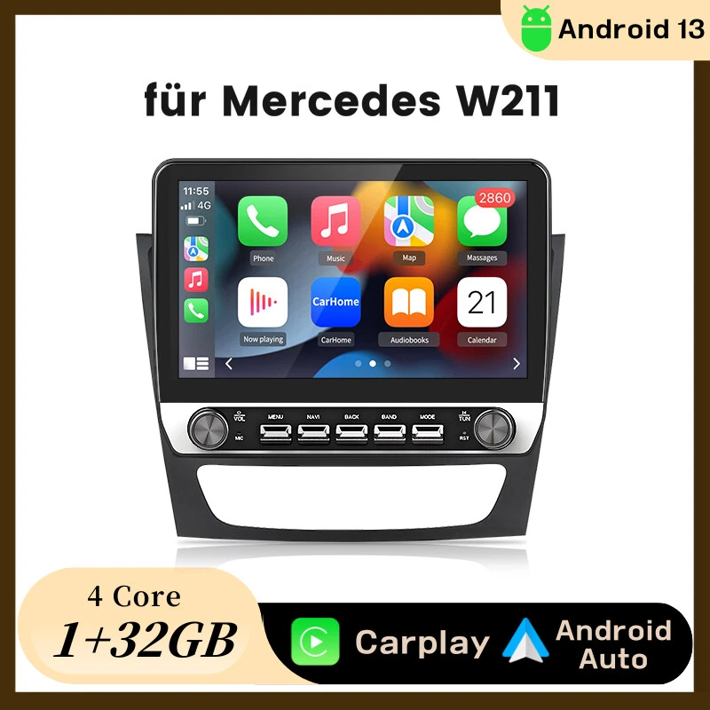 Android 14 Autoradio Für Mercedes Benz CLS E-Class W211 W219 GPS Navi Carplay - Bild 1 von 4