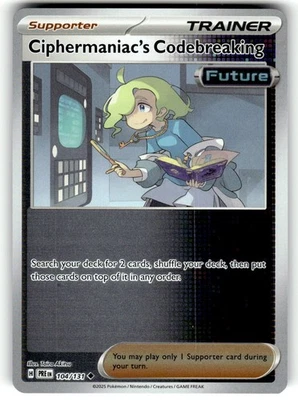 Pokemon Prismatic Evolutions Ciphermaniac's Codebreaking 104/131 Reverse Holo - Image 1 of 4