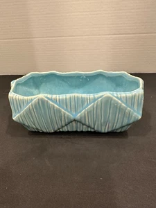 Vintage Nelson Mccoy Art Pottery Pastel Blue Window Box Planter Art Deco - Picture 1 of 6