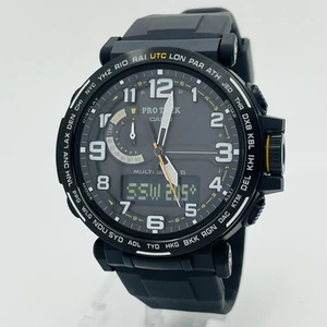 Reloj Casio Pro Trek Negro 10ATM 45mm Solar Multifunción PRW-6600Y - Imagen 1 de 8