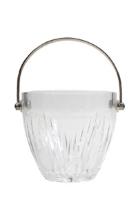 Baccarat France Crystal Massena Silver Toned Handle Ice Buckets Set of 2 Clear 5 - Picture 1 of 6