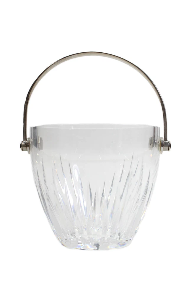 Baccarat France Crystal Massena Silver Toned Handle Ice Buckets Set of 2 Clear 5 - Image 1 of 4