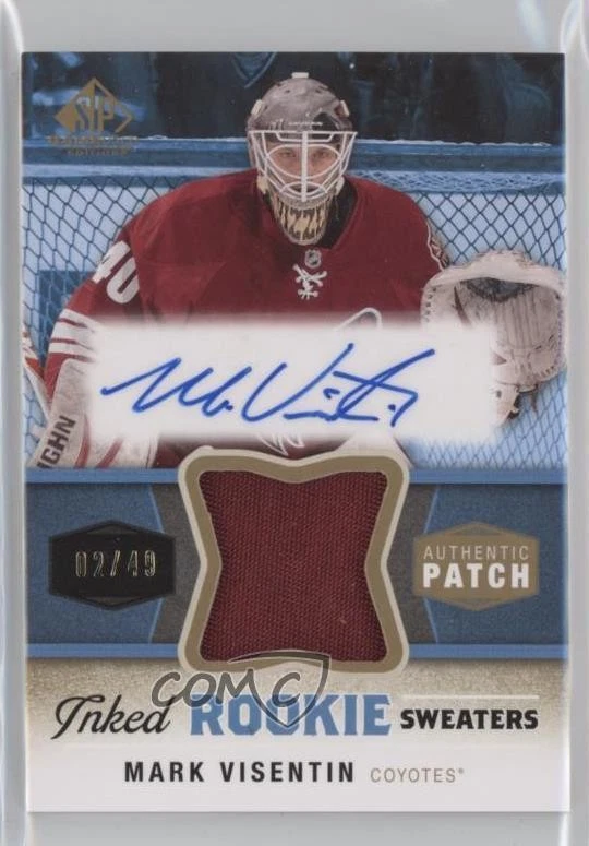 2014-15 SP Game Used Inked Rookie Sweaters /49 Mark Visentin #IRS-MV Patch RC - Image 1 of 2