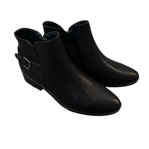 BareTraps Marconi Ankle Boots Side Zip Buckle Black 9.5M - Picture 1 of 8