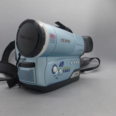 Samsung VP-W60B Handheld 8mm Cassette Camcorder Blue Tested - Image 1 of 4