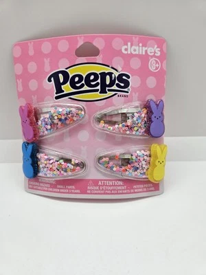Paquete de cuatro (4) conejitos Peeps llenos de pasadores de confeti de Claire’s Foto 1 de 4