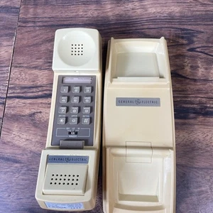 Vintage GE Telefon 2-9100A schnurgebundenes Telefon Serie gelb Wand oder Schreibtisch ohne Kabel - Bild 1 von 16