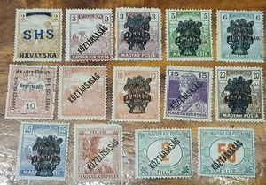 Lot Ungarn Briefmarken Anfang 1900 mit Aufdrucken - Bild 1 von 6