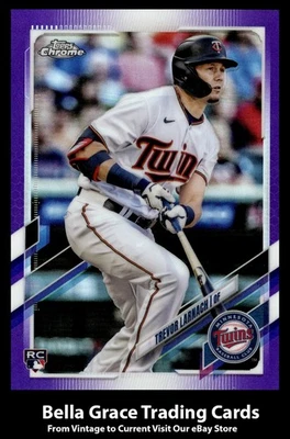 2021 Topps Chrome Update Trevor Larnach #USC69 Twins Purple Refractor Rookie - Image 1 of 2