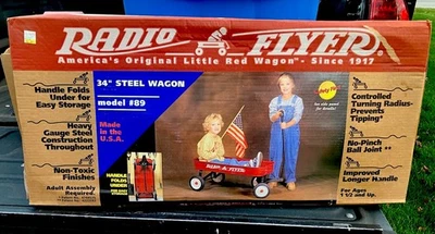 Radio Flyer 1998 34” vagón rojo acero modelo #89 West Grand Avenue Chicago, IL NUEVO EN CAJA Foto 1 de 4