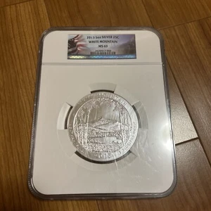 2013 5OZ 999 SILVER 25C WHITE MOUNTAIN NGC MS69 American National Treasures Coin - Picture 1 of 6