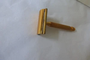 Rasoio di sicurezza vintage anni 40 Gillette Gold TECH Ball End DE - Foto 1 di 5