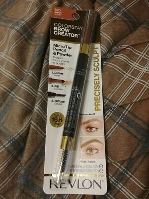 Revlon Colorstay Brow Creator Micro Pencil Powder & Brush #620 AUBURN New - Image 1 of 2