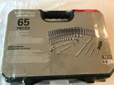 Новый Matco 65 шт. 1/4 дюйма и 3/8 дюйма Dr 6. Метрический серебряный орел поколение SVC. Комплект с футляром для магазина - Изображение 1 из 2