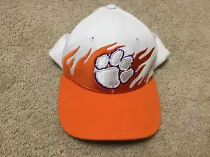 Vintage y2k Clemson Tigers flame Zephyr Stretch Fit Hat,large Super Rare - Picture 1 of 4