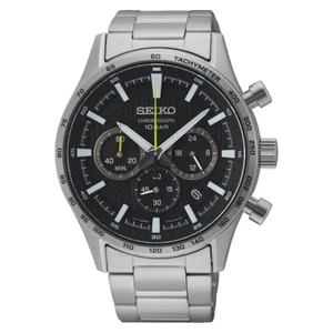 Seiko Men's SSB413 Chronograph Quartz Watch Sapphire Crystal 10 Bar 43mm New - Picture 1 of 1