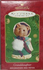 Hallmark Granddaughter Ornament 2001 Christmas Holiday Sharon Pike Vintage - Picture 1 of 2