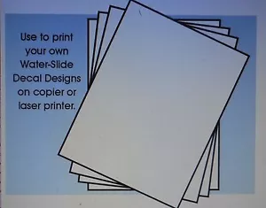 4er-Pack 81/2""x11"" DURCHSICHTIGES ABZIEHBILD PAPIER FÜR DRUCKER KOPIERER AUTO MODELL ZUBEHÖR - Bild 1 von 3