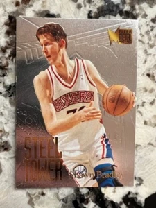 1995-96 FLEER METAL STEEL TOWER INSERT CARD PHILADELPHIA 76ers SHAWN BRADLEY #1 - Picture 1 of 1