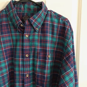 Vintage Ivy Classics hergestellt in den USA grün kariert Langarm Button-Down Tasche Hemd XL - Bild 1 von 12